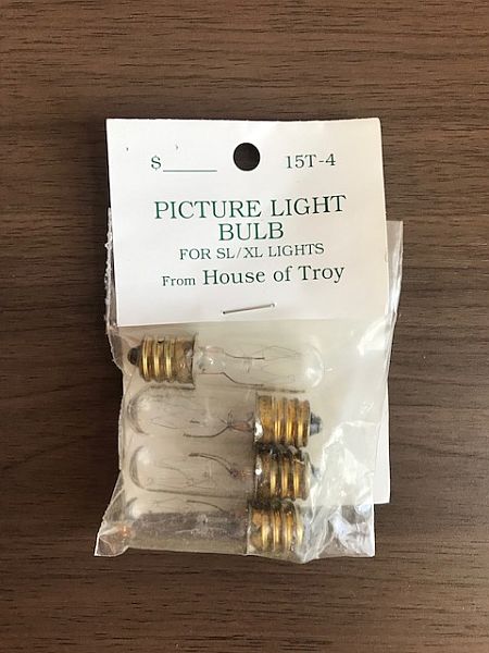 Light Bulbs For Gpxl Slimline Lamps, House Of Troy Picture Light Bulb 15t 4