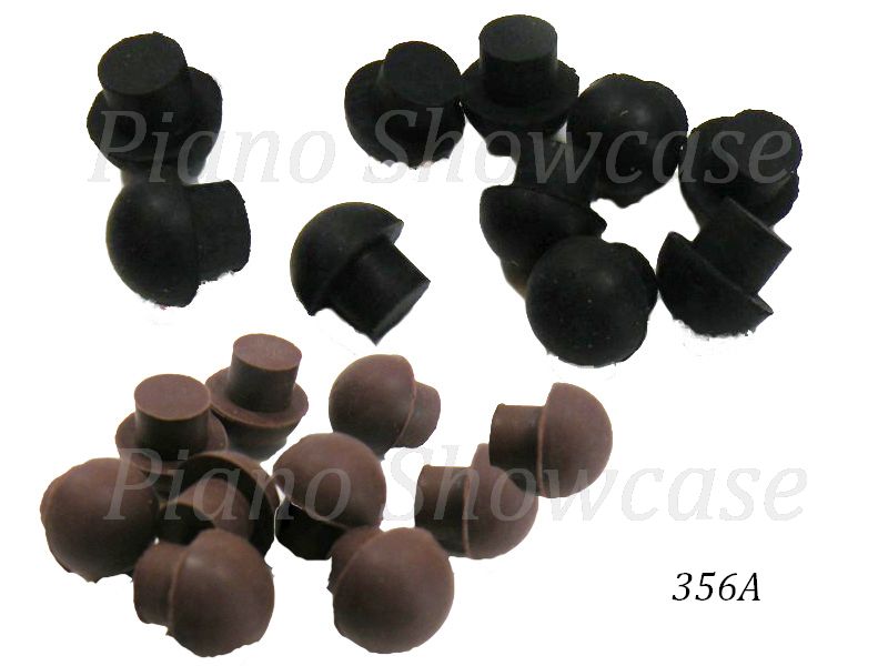 7/16" diameter Package of 10 for Piano Cabinet Bumpers Black Rubber Buttons 