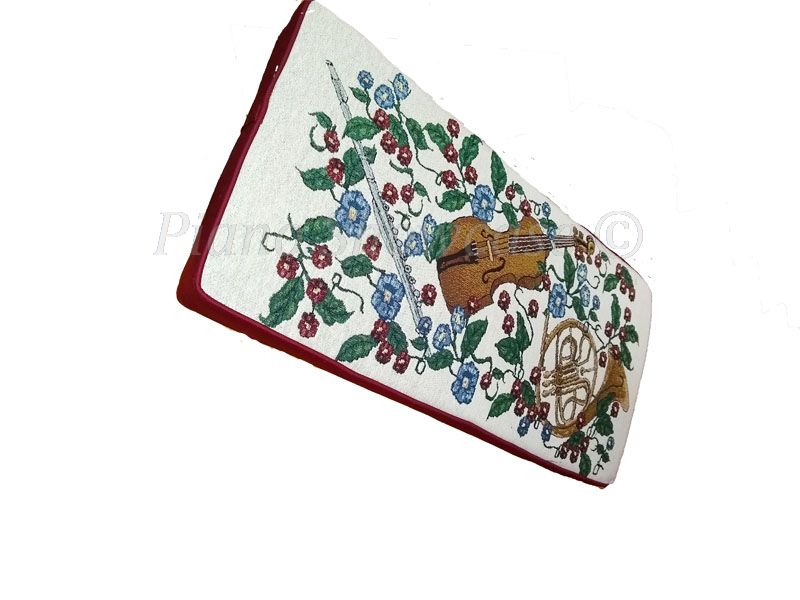 Tapestry Piano Bench Cushion Violins Horns Cushion Pads