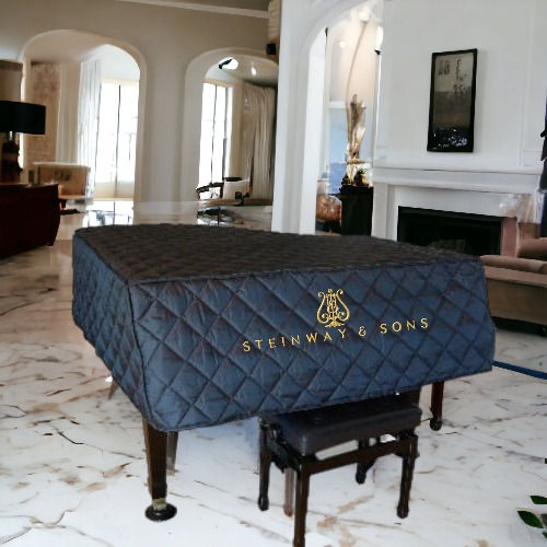 Black Quilted TOL Steinway Cover